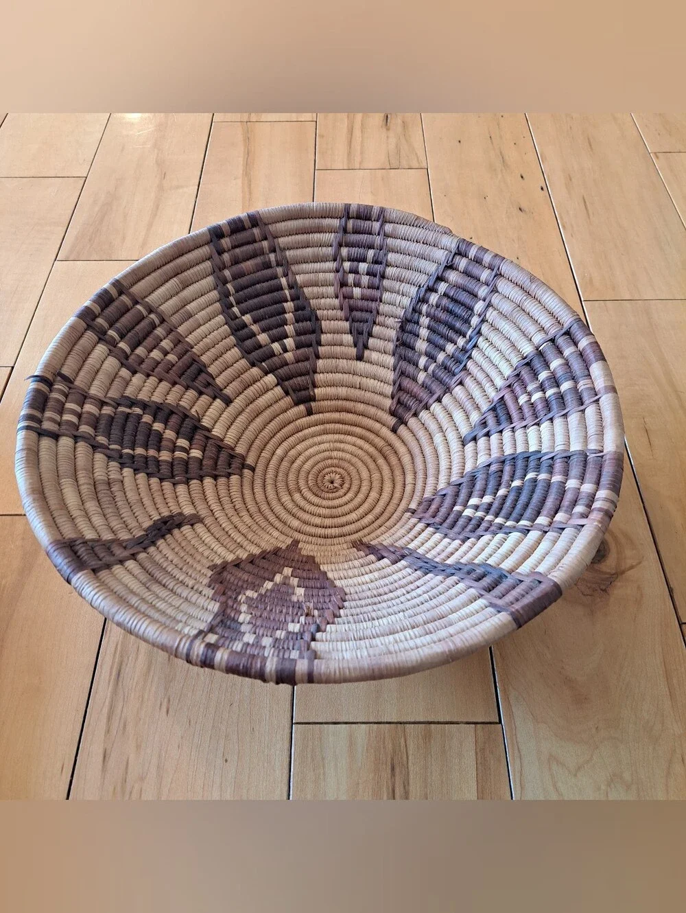 AFRICAN COIL BASKET BOWL WOVEN 12.25